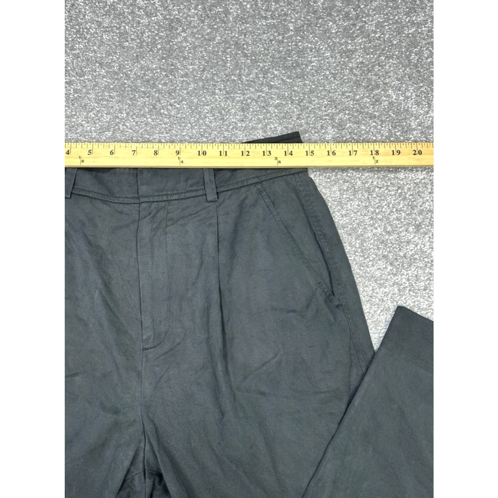 Everlane Everlane Chino Pants Women 8 Black Cotton Stretch Pleated High Rise Straight Leg Size 30" / US 8 / IT 44 - 6 Thumbnail