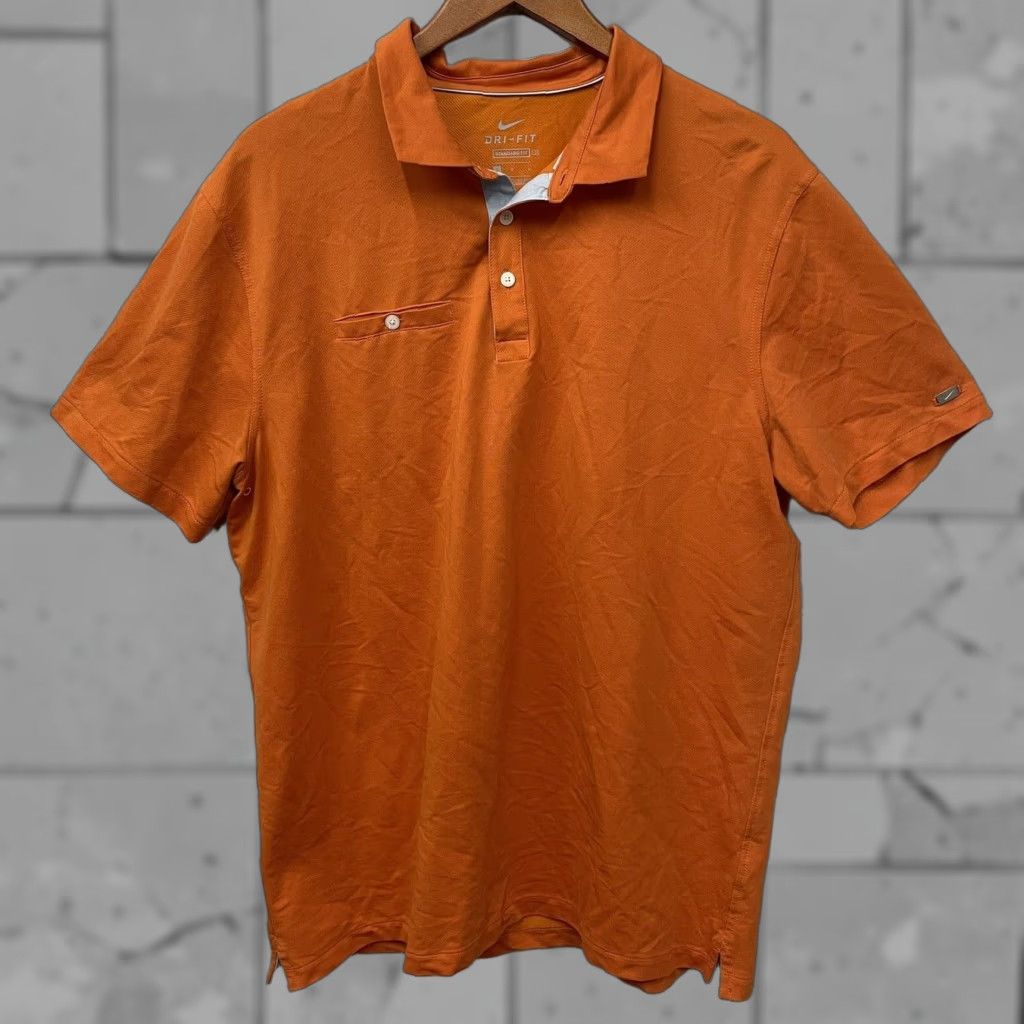 Nike Nike Dri-Fit Polo Shirt Size L Orange Pocket Standard Fit Athletic Stretchy Mens Size US L / EU 52-54 / 3 - 1 Thumbnail