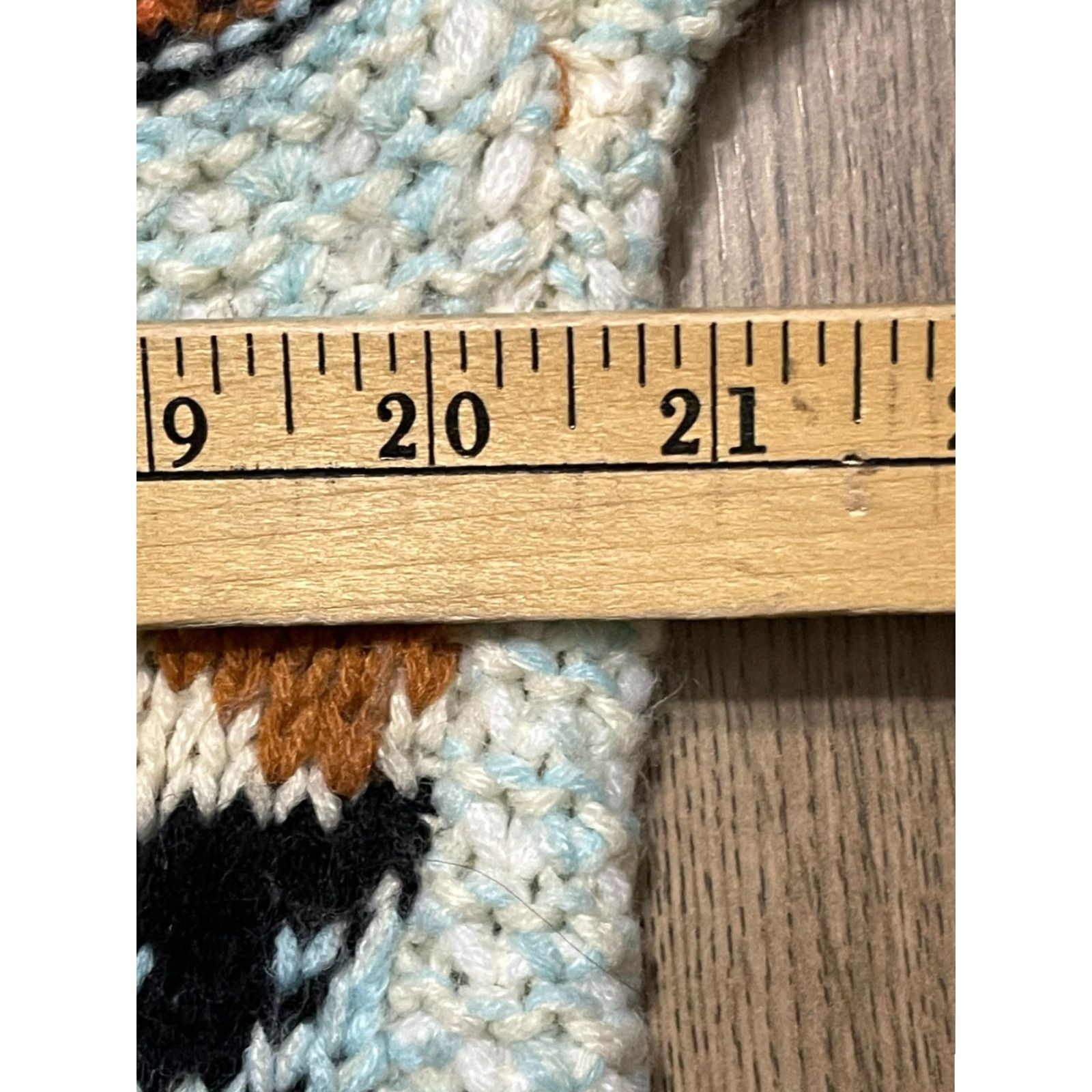Vintage Tru Cloth Sweater Cardigan, Women's Size M, Ivory Cream Blue, Knit, Long Sleeve, Regular Fit, Solid Pattern, Fall Spring Summer, Women Size M / US 6-8 / IT 42-44 - 6 Thumbnail