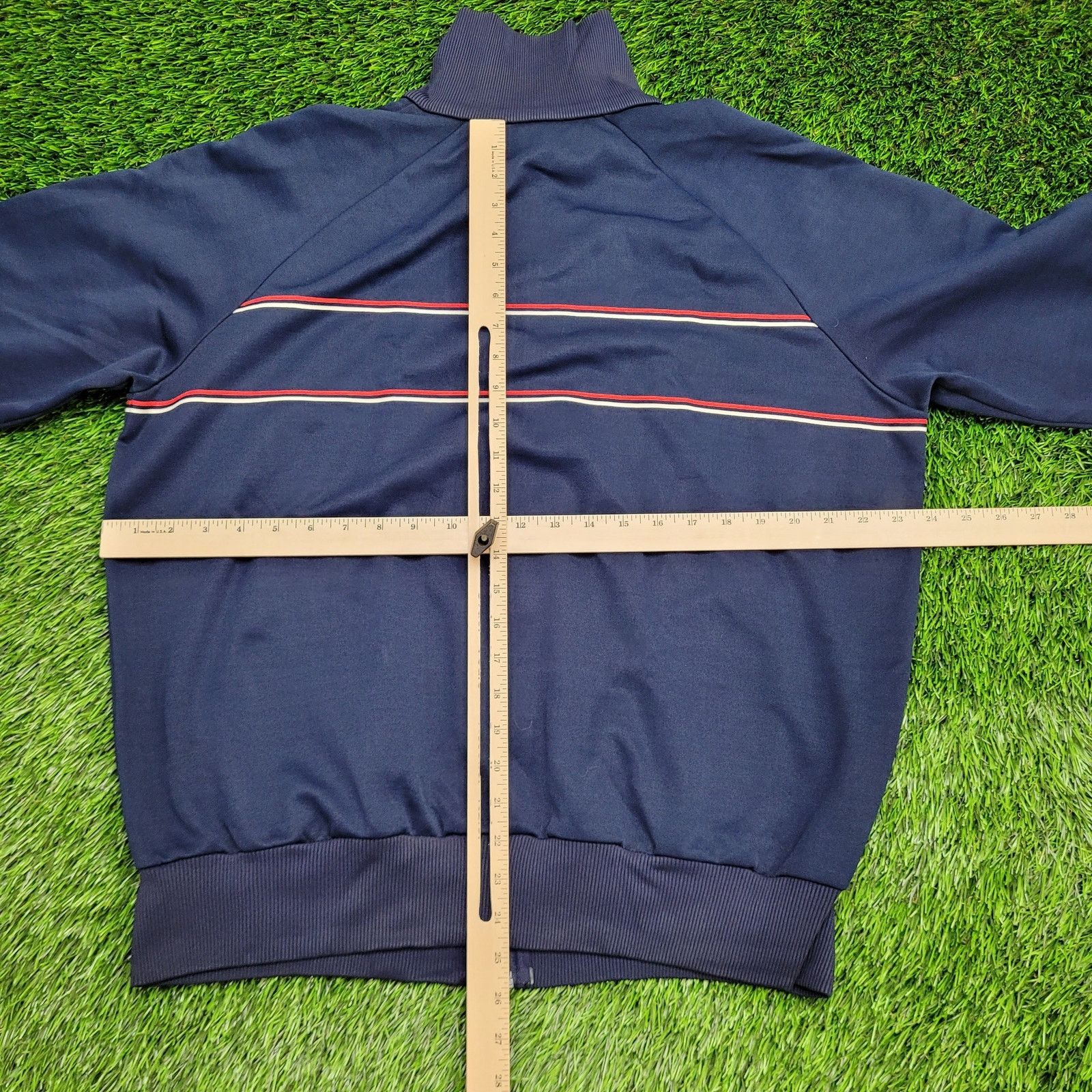 Adidas Vintage 90s ADIDAS Trefoil Track Jacket XL 24x25 Crop Blue Size US XL / EU 56 / 4 - 5 Thumbnail