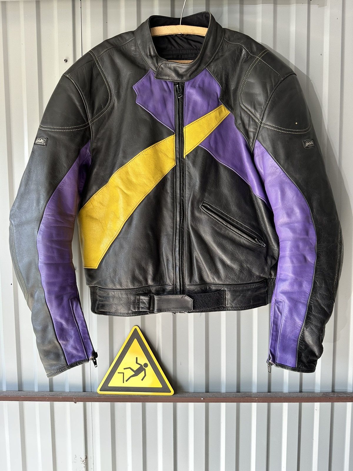 image of Leather Jacket x Racing Vintage Genuine Leather High Quality Racing Jacket Hype, Men's (Size XL)