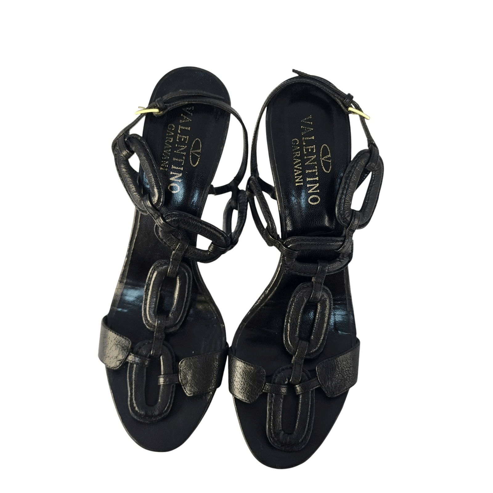 Valentino Valentino Garavani Black Leather Stiletto Heels – Size 40 E Size US 9.5 / IT 39.5 - 9 Thumbnail
