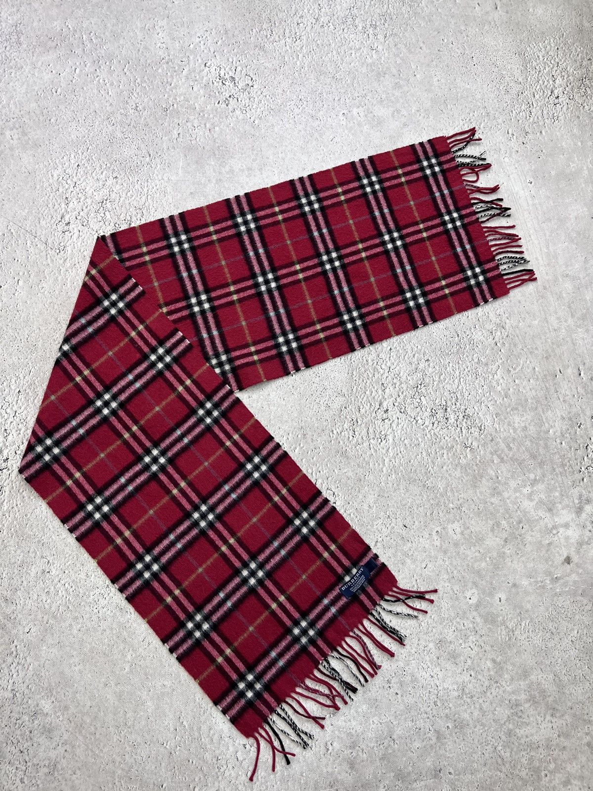 Burberry × Vintage Vintage Burberry scarf nova check muffler shawl Wool 90s y2k Size ONE SIZE - 2 Thumbnail