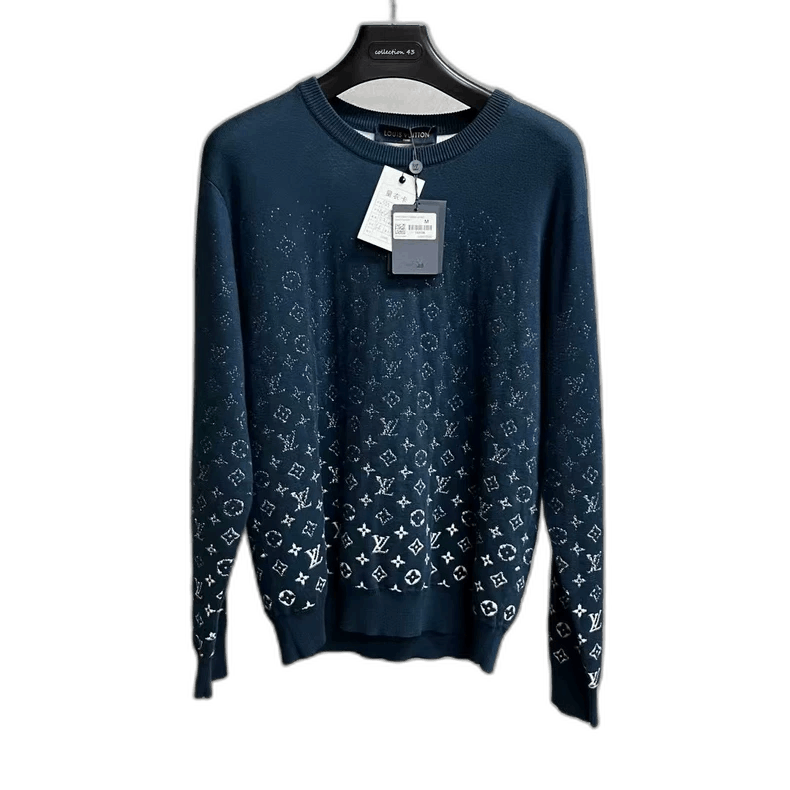 Louis Vuitton Louis Vuitton Louis Vuitton Blue Logo Sweater with Gradati Size US M / EU 48-50 / 2 - 1 Thumbnail