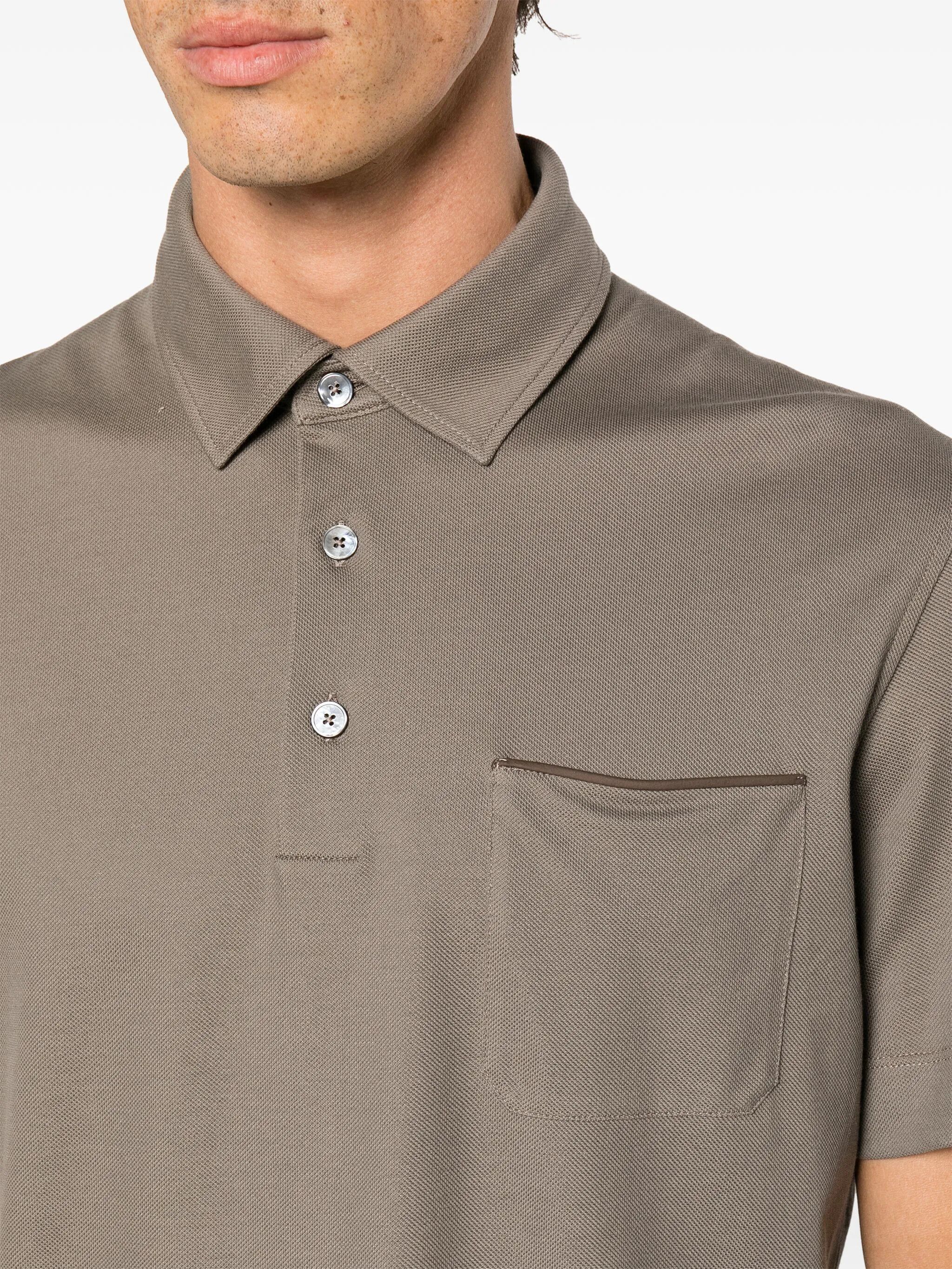 Ermenegildo Zegna o1s1rm0225 RUD39 Polo Shirt in Grey Size US M / EU 48-50 / 2 - 5 Thumbnail
