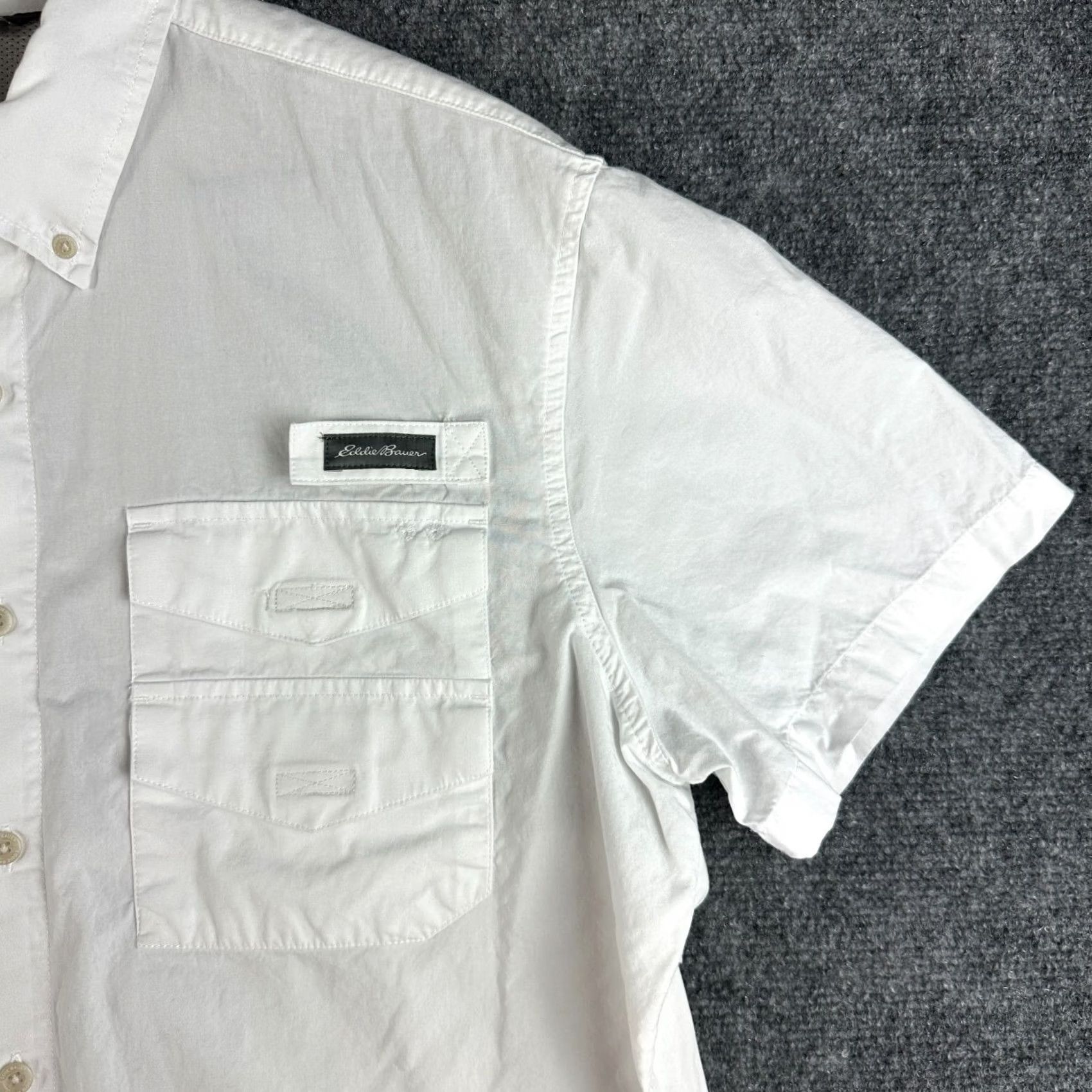 Eddie Bauer Eddie Bauer Shirt Mens Large White Button Outdoor Fishing Breathable Vent Pocket Size US L / EU 52-54 / 3 - 3 Thumbnail