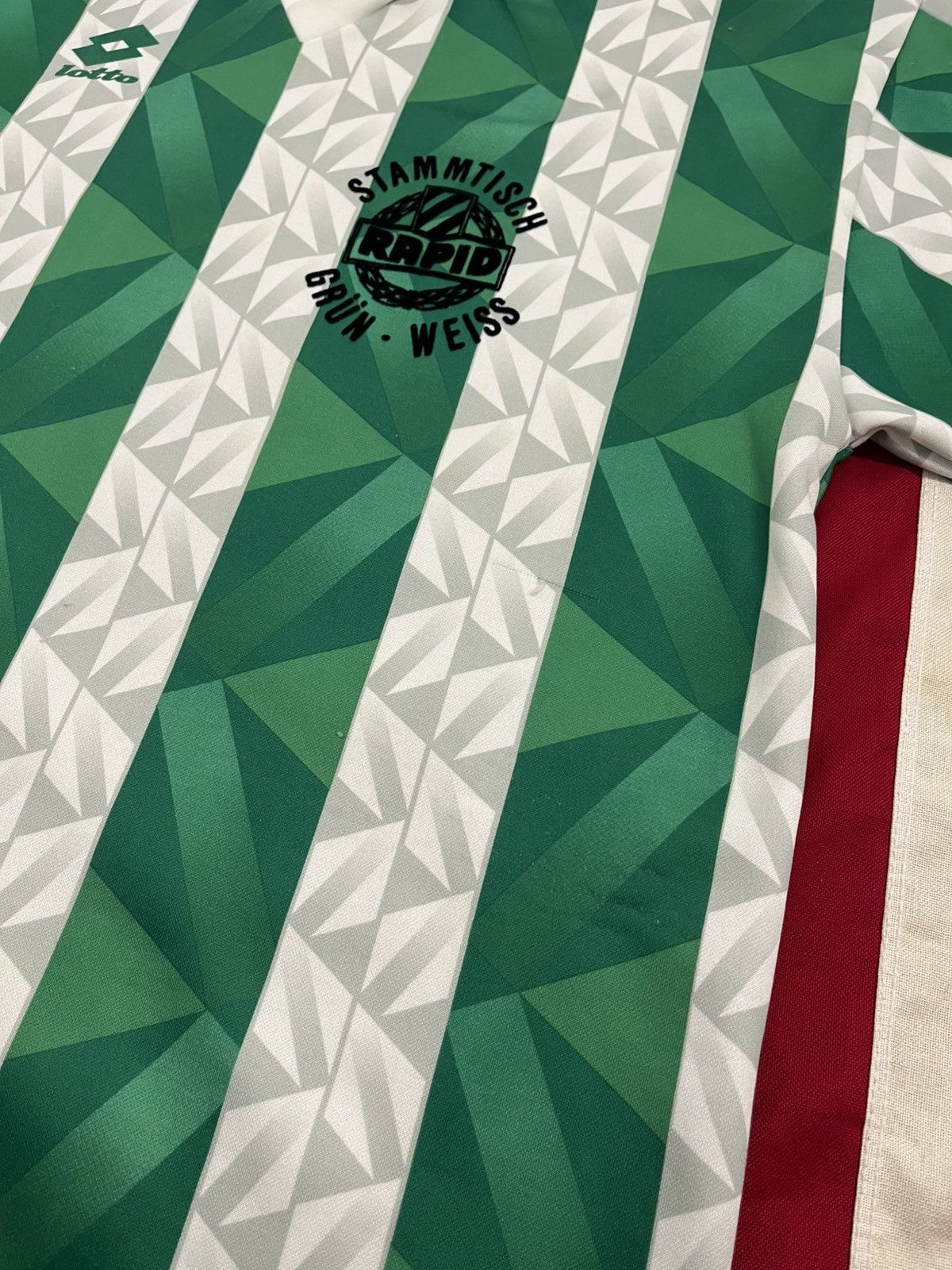 Lotto Sport Vng 90 Lotto Rapid Wien Stammtisch Grün Weiss Soccer Jersey Size US XL / EU 56 / 4 - 5 Thumbnail