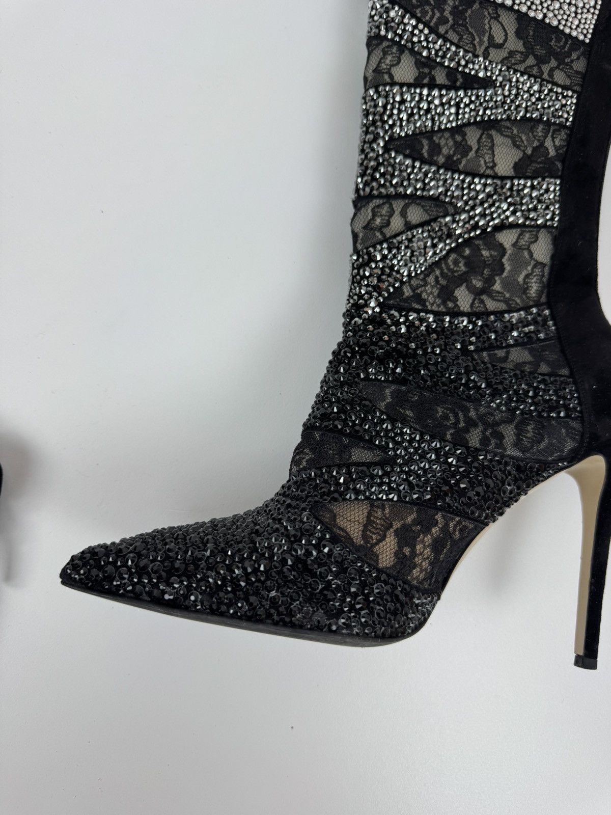 Le Silla LE SILLA Limited Edition HIGH Crystal Lace Black BOOTS 40 Size US 10 / IT 40 - 18 Thumbnail