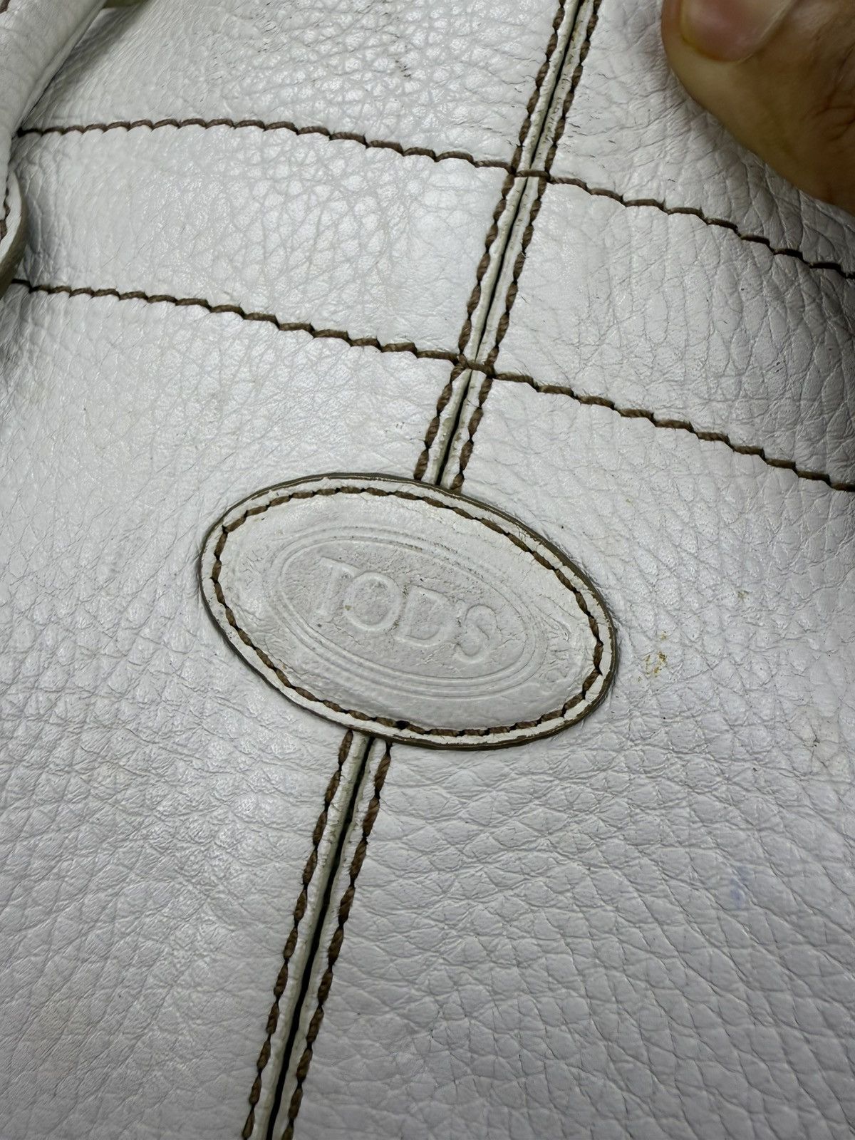 Tod's Authentic✅ 2005 D-Bag Tod’s White Leather Hand Bag Size ONE SIZE - 3 Thumbnail