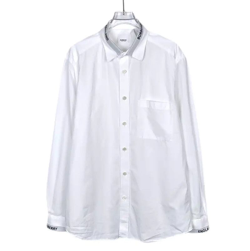 Burberry Burberry Men's White Cotton Long Sleeve Shirt Size US M / EU 48-50 / 2 - 1 Thumbnail