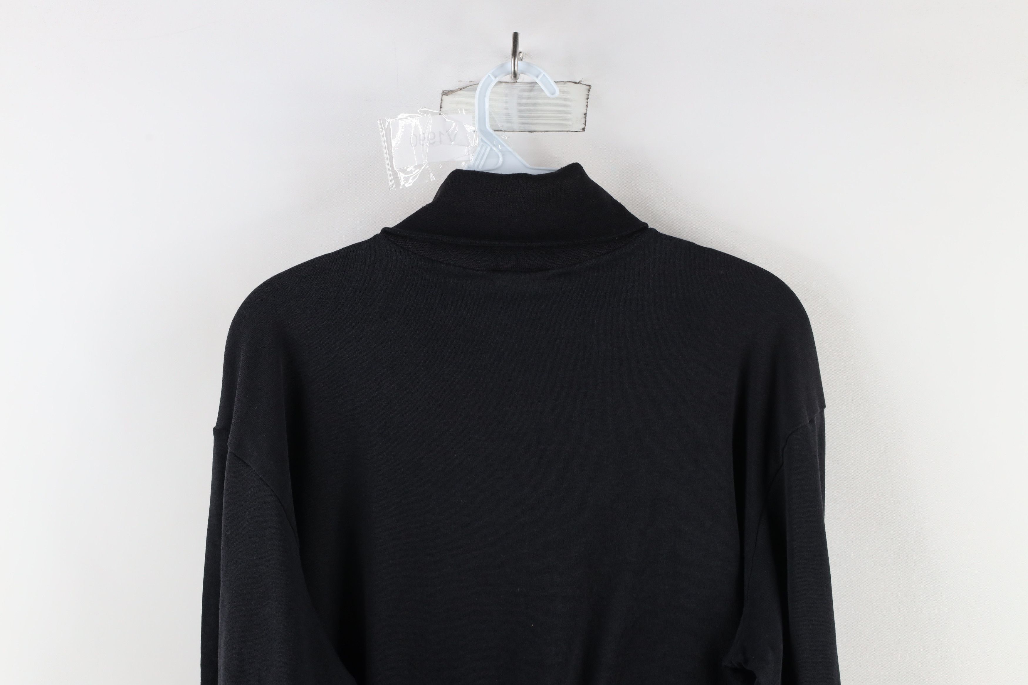 Vintage Vintage 90s Streetwear Blank Turtleneck T-Shirt Black USA Size US L / EU 52-54 / 3 - 10 Thumbnail