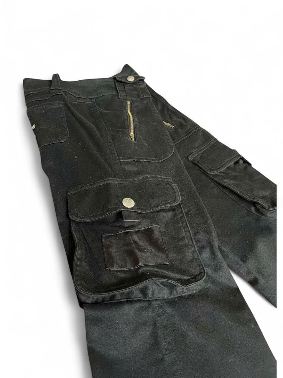 Hysteric Glamour Flared rock denim cargo multipocket low rise punk style pant Size US 29 - 4 Thumbnail