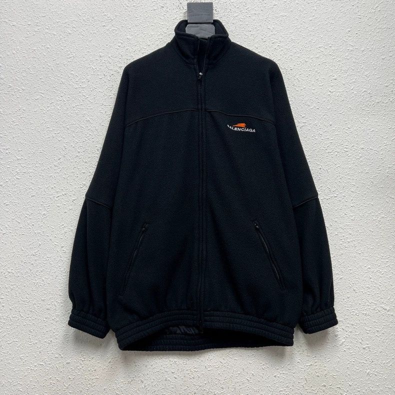 Balenciaga Balenciaga size 34 Tiger Logo embroidered polar fleece bla Size S / US 4 / IT 40 - 1 Thumbnail