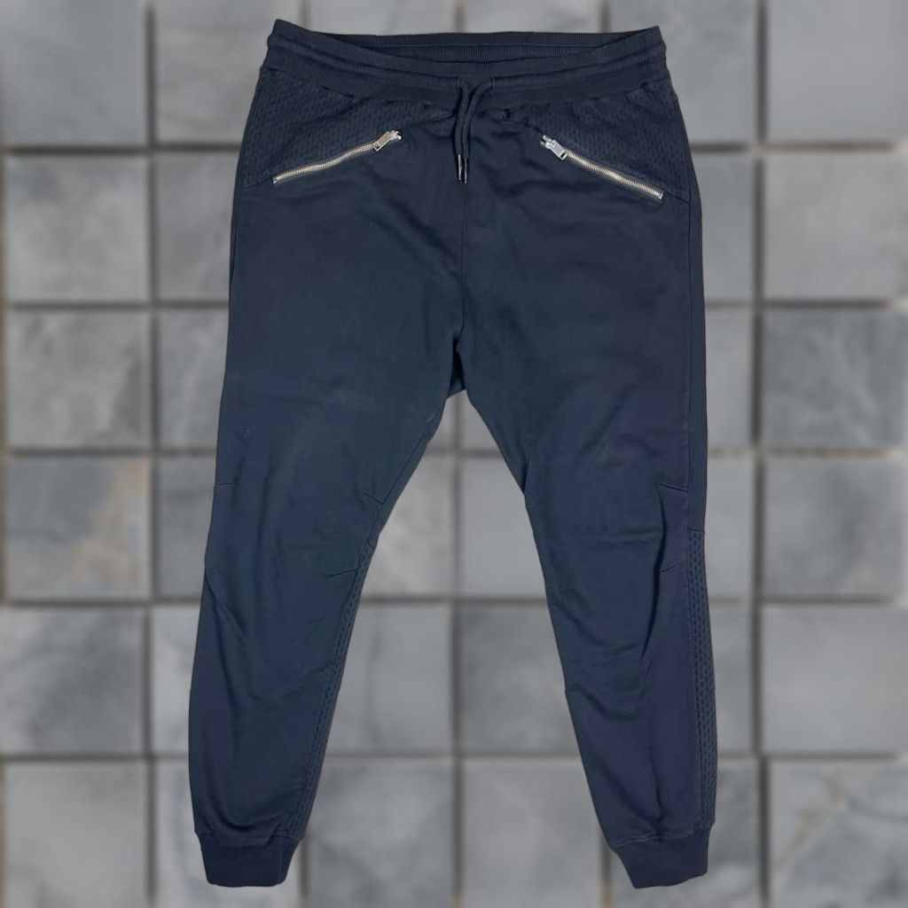 Diesel Diesel Pants Mens XXL Black Tapered High Rise Zip Pockets Athletic Jogger Pant Size US 39 - 1 Thumbnail
