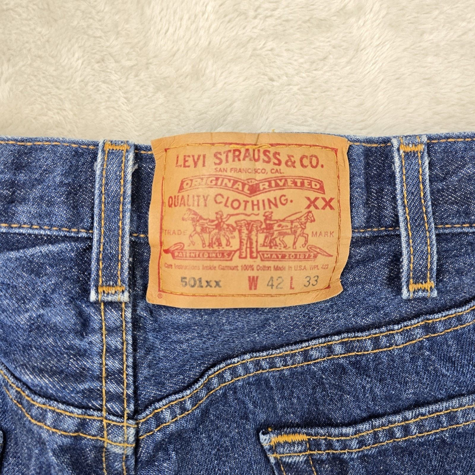 Levi's Vintage Levis 501xx Jeans 42x33 (fits 38x30) Marble USA Made Size US 38 / EU 54 - 10 Thumbnail