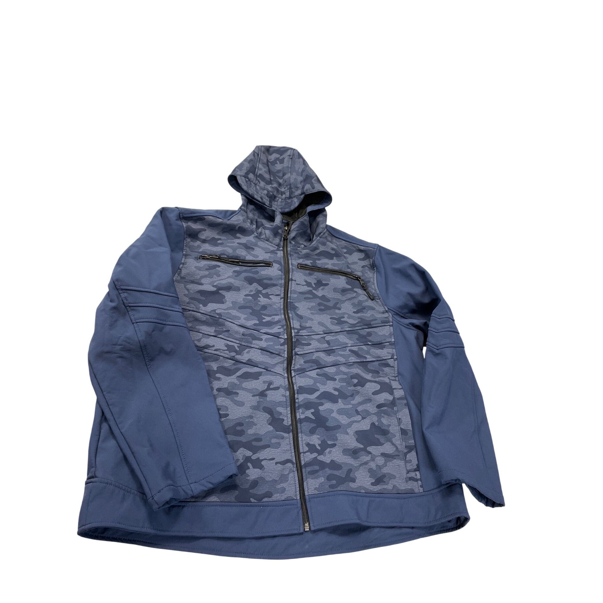 Urban Republic Urban Republic Mens Blue Camouflage Zip-Up Hooded Jacket Siz Size US XL / EU 56 / 4 - 1 Thumbnail