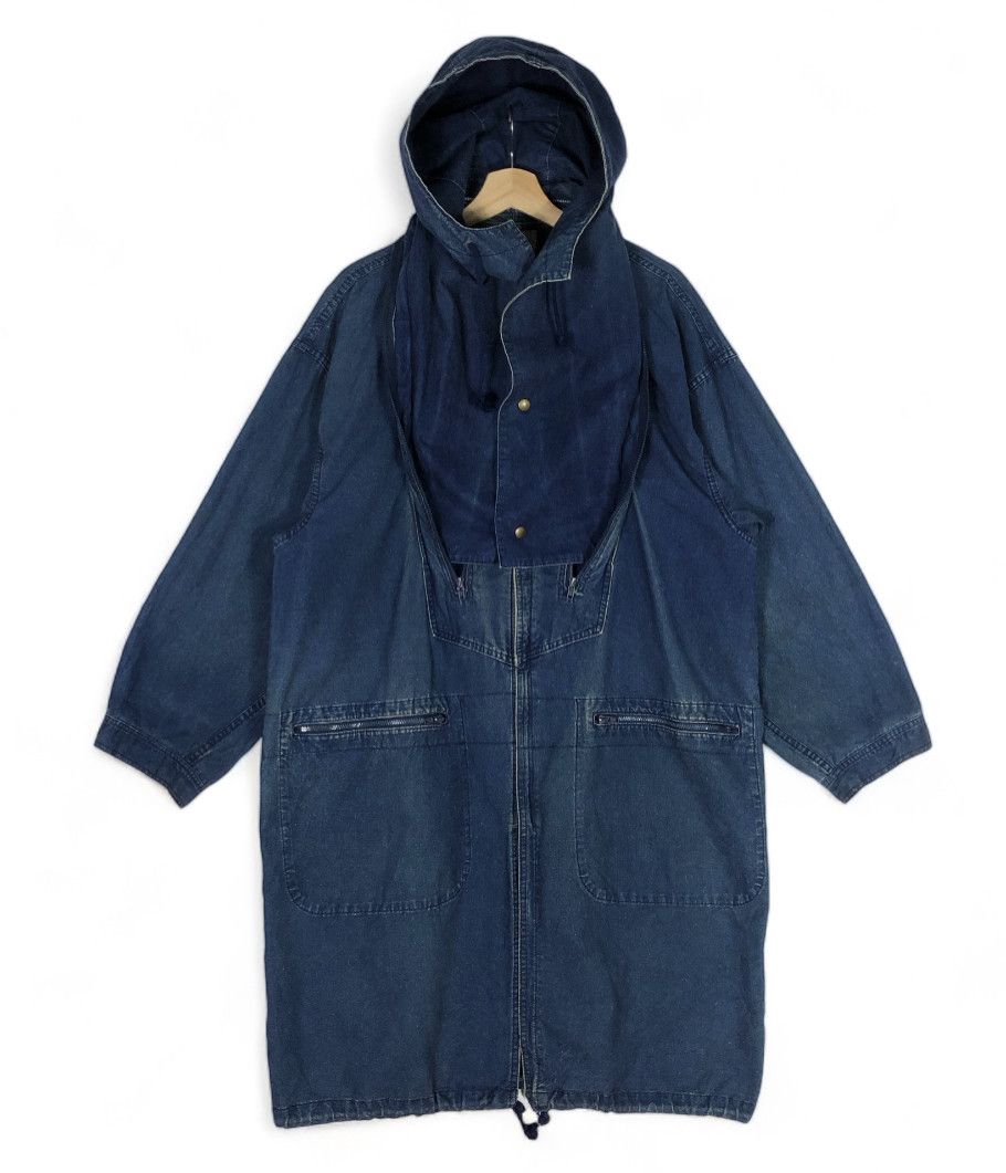 Marithe + Francois Girbaud RARE🔥80’S MFG NUN STYLE DENIM JACKET FLAP ZIP HOOD Size US L / EU 52-54 / 3 - 2 Thumbnail