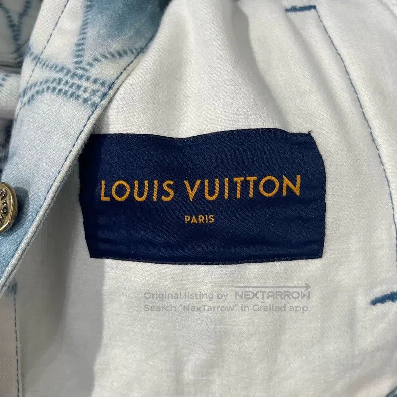 Louis Vuitton Louis Vuitton Three-flower smudged print denim jacket Size US XXL / EU 58 / 5 - 3 Thumbnail