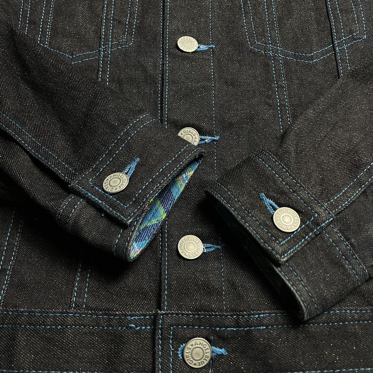 Angel Blue × Beauty Beast × Hysteric Glamour 🇯🇵 VINTAGE ANGEL BLUE GLITTER DENIM JACKET Size S / US 4 / IT 40 - 14 Thumbnail