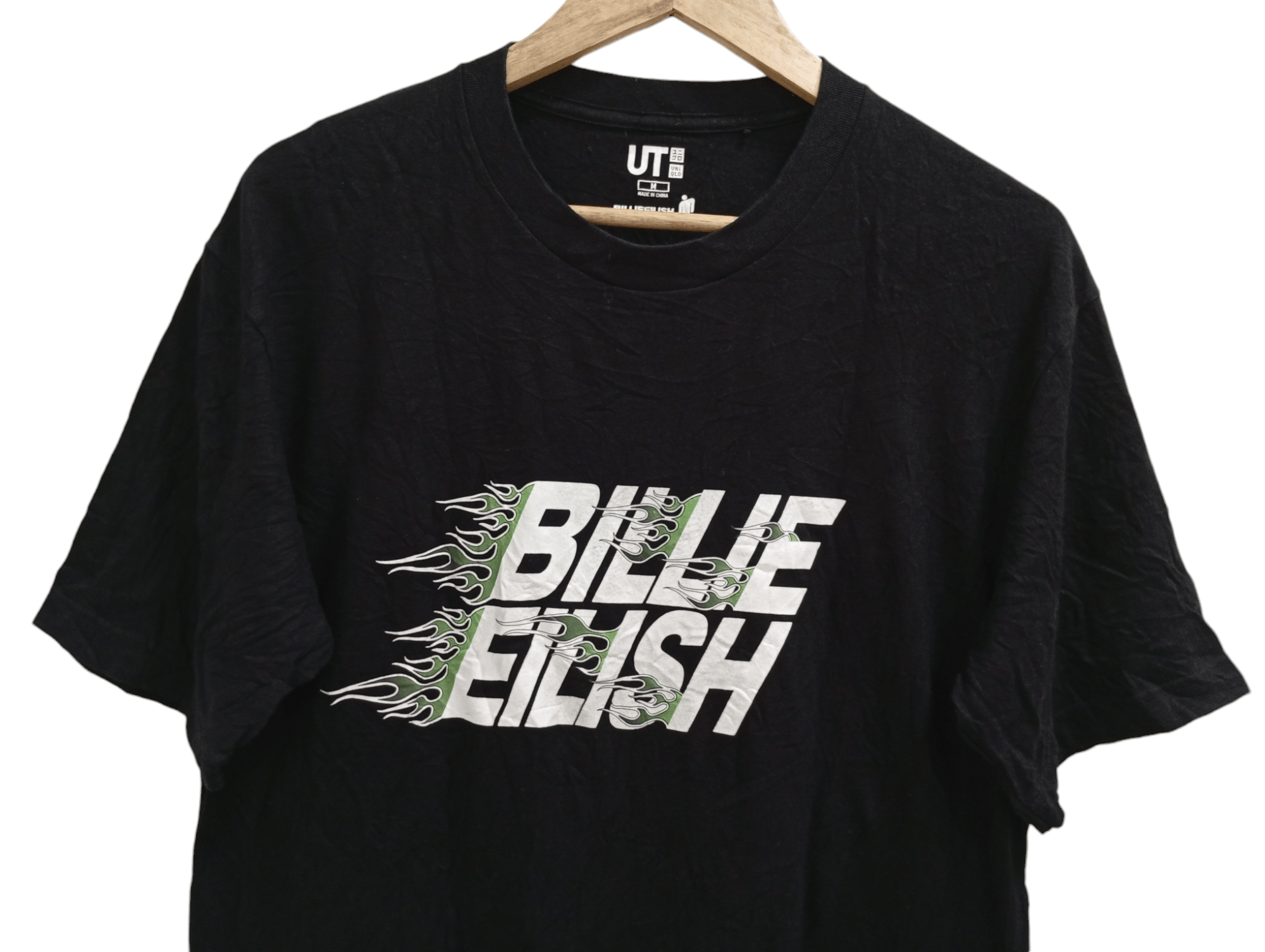 Band Tees × Billie Eilish × Uniqlo 🔥🔥Uniqlo x Billie Eilish Spellout Flame T-Shirt Size US M / EU 48-50 / 2 - 13 Thumbnail