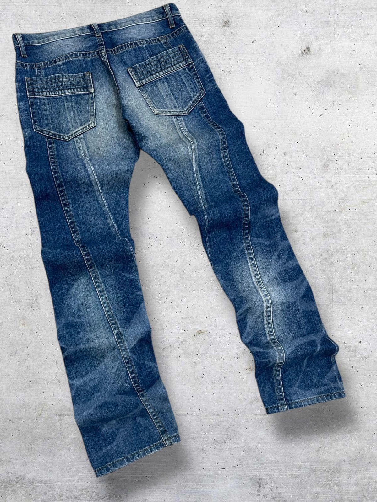 Schlussel VINTAGE SCHLUSSEL 1990S JAPAN DESIGNER ARTWORK LAYERED DENIM Size US 31 - 9 Thumbnail