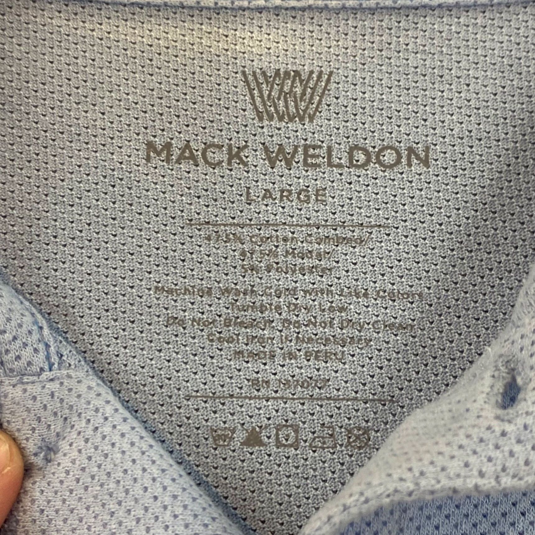 Vintage Mack Weldon Polo Mens Large Light Blue Golf Shirt Short Sleeve Collared Pocket Size US L / EU 52-54 / 3 - 3 Thumbnail