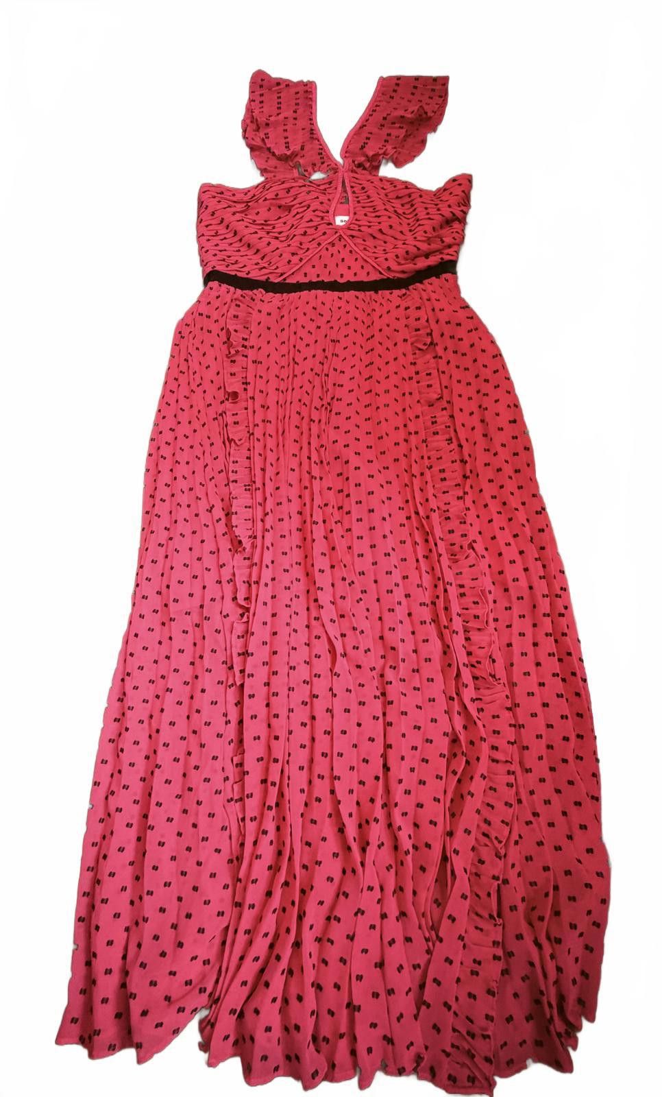 Other Self-Potrait Red Polka Dot Midi Dress Size M / US 6-8 / IT 42-44 - 2 Thumbnail
