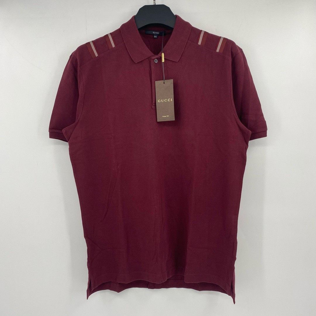 Gucci Gucci shoulder line vertical stripe short sleeve POLO Nexta Size US XXL / EU 58 / 5 - 1 Thumbnail