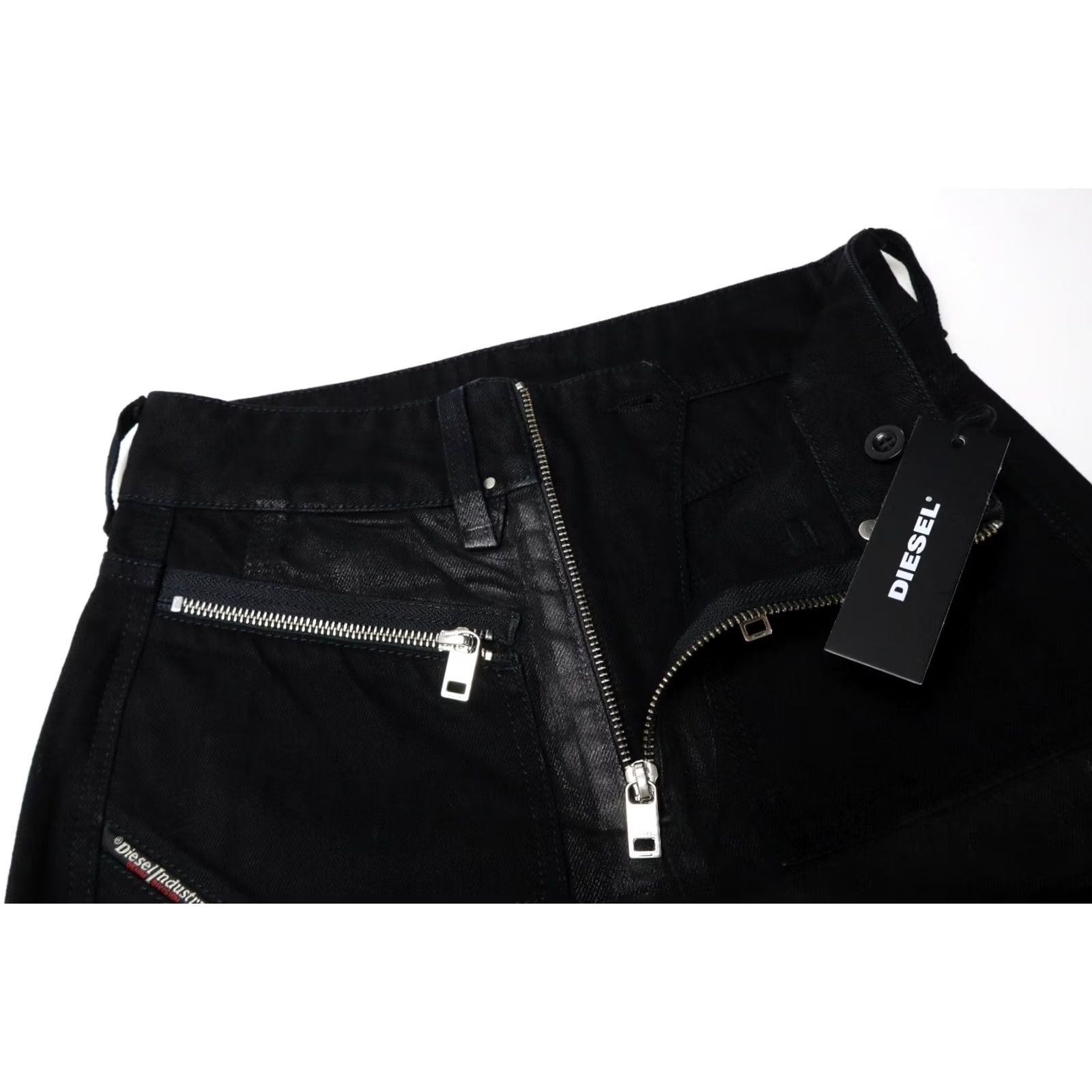 Diesel DIESEL Jeans Women's Black Zip Fly Denim Zippered Wax Look Ankle W26/L26 Size 26" / US 2 / IT 38 - 5 Thumbnail