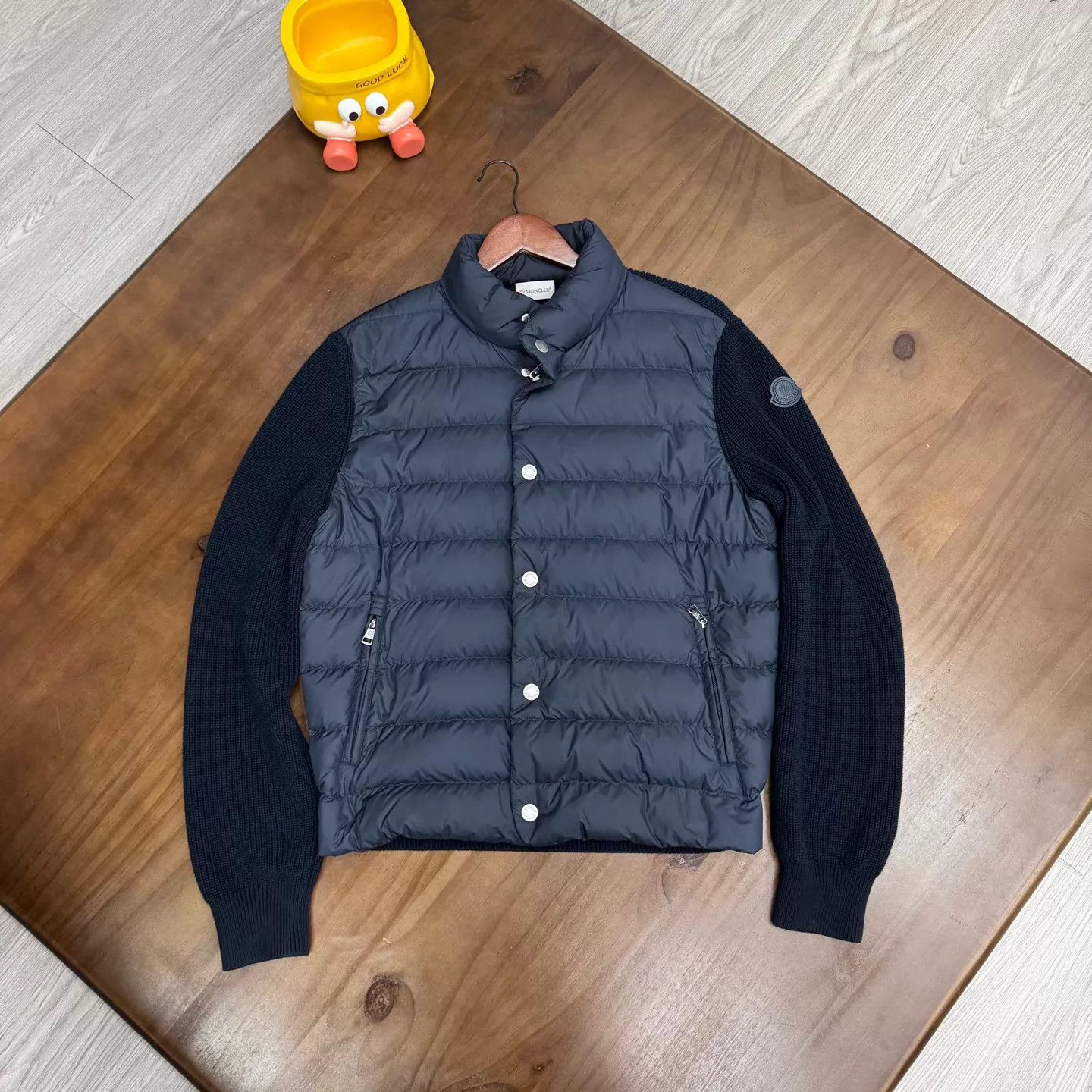 Moncler Moncler Zipped Ribbed Puffer Navy Blue S Worn Once Size US S / EU 44-46 / 1 - 1 Thumbnail
