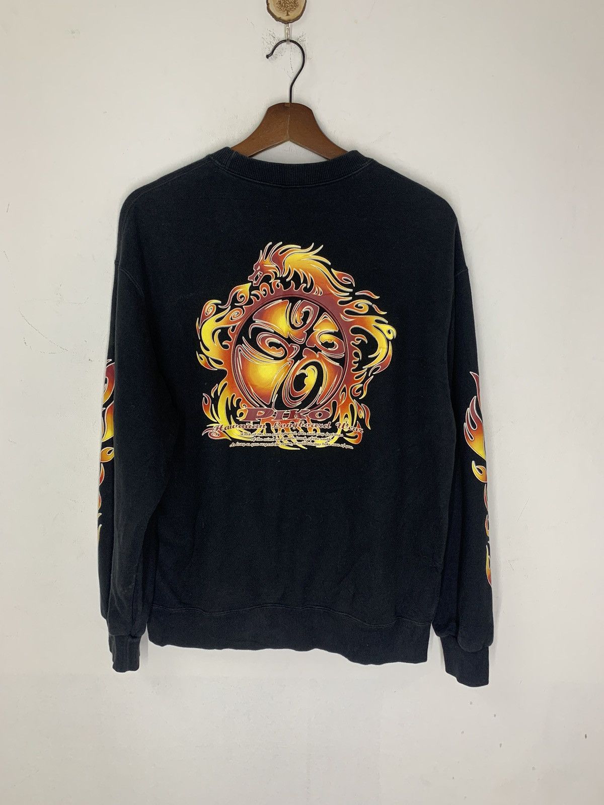 Quiksilver × Ron Jon Surf Shop Piko Surfing Longboards Flames Sweatshirt Size US M / EU 48-50 / 2 - 2 Thumbnail