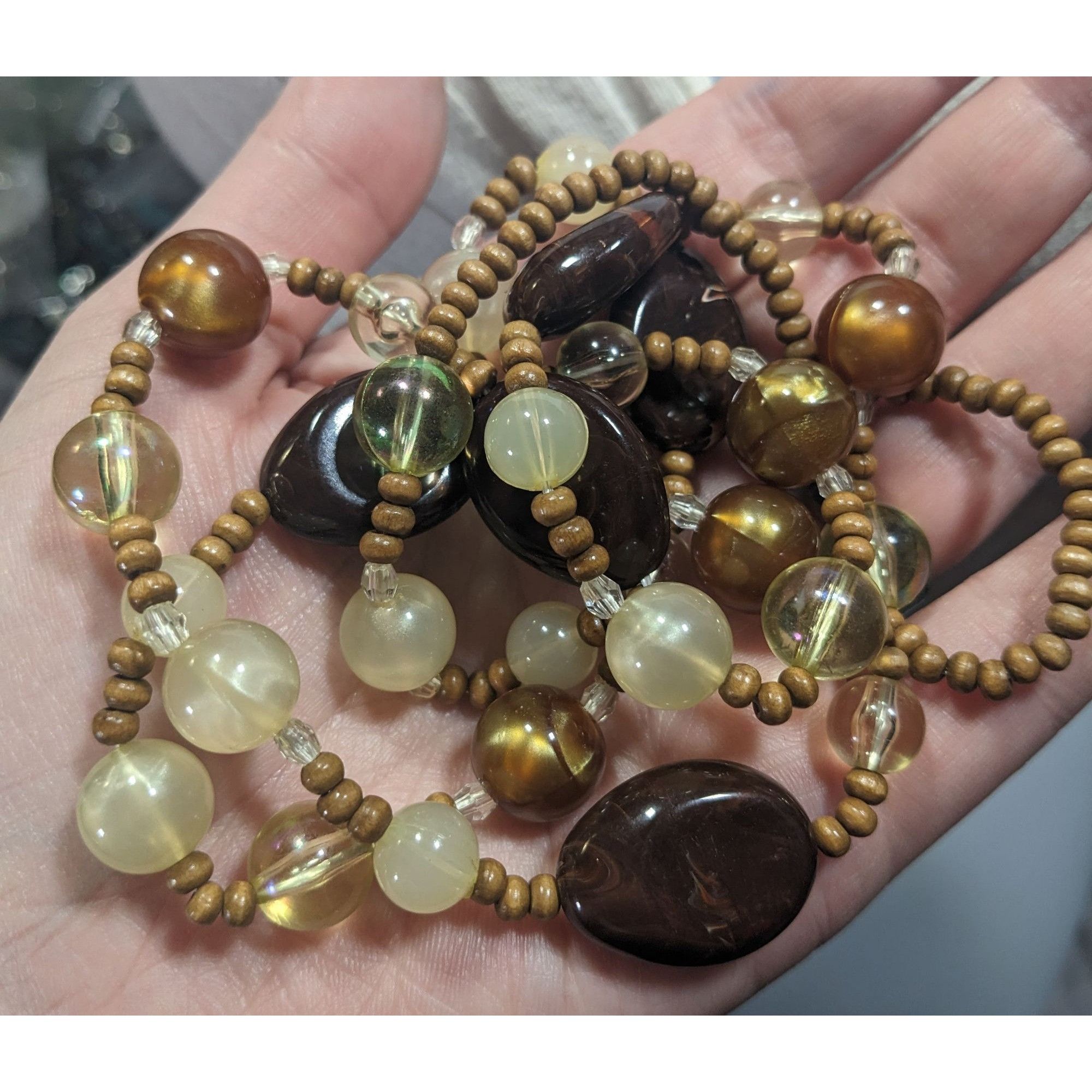 Other Bohemian Earth Tone Acrylic And Wood Beaded Necklace Size ONE SIZE - 3 Thumbnail
