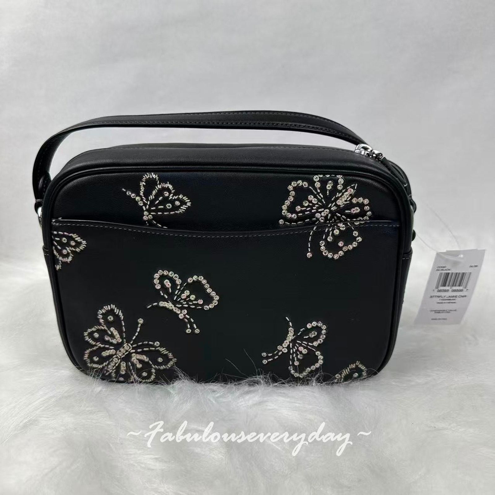 Coach COACH Jamie Camera Crossbody Butterfly Print Leather/Black Size ONE SIZE - 3 Thumbnail