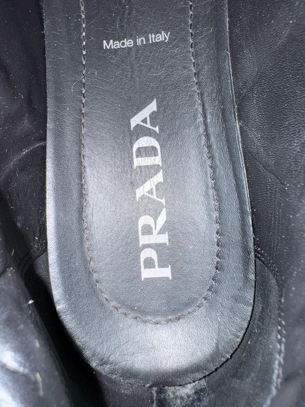 Prada Prada Black Leather Low Top Platform Sneakers Size 39 Size US 9 / IT 39 - 16 Thumbnail