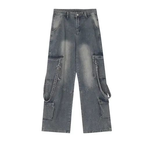 Japanese Brand × Jean Men's high street loose washed multi-pocket cargo jeans Size US 32 / EU 48 - 1 Thumbnail