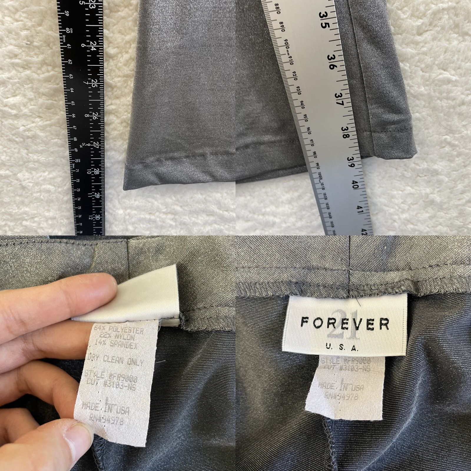 Forever 21 Forever 21 90s Y2K Vintage Dress Pants Trousers 12 30 Metallic Glitter Silver Space Galaxy Zenon Women Size 34" / US 12 / IT 48 - 8 Thumbnail