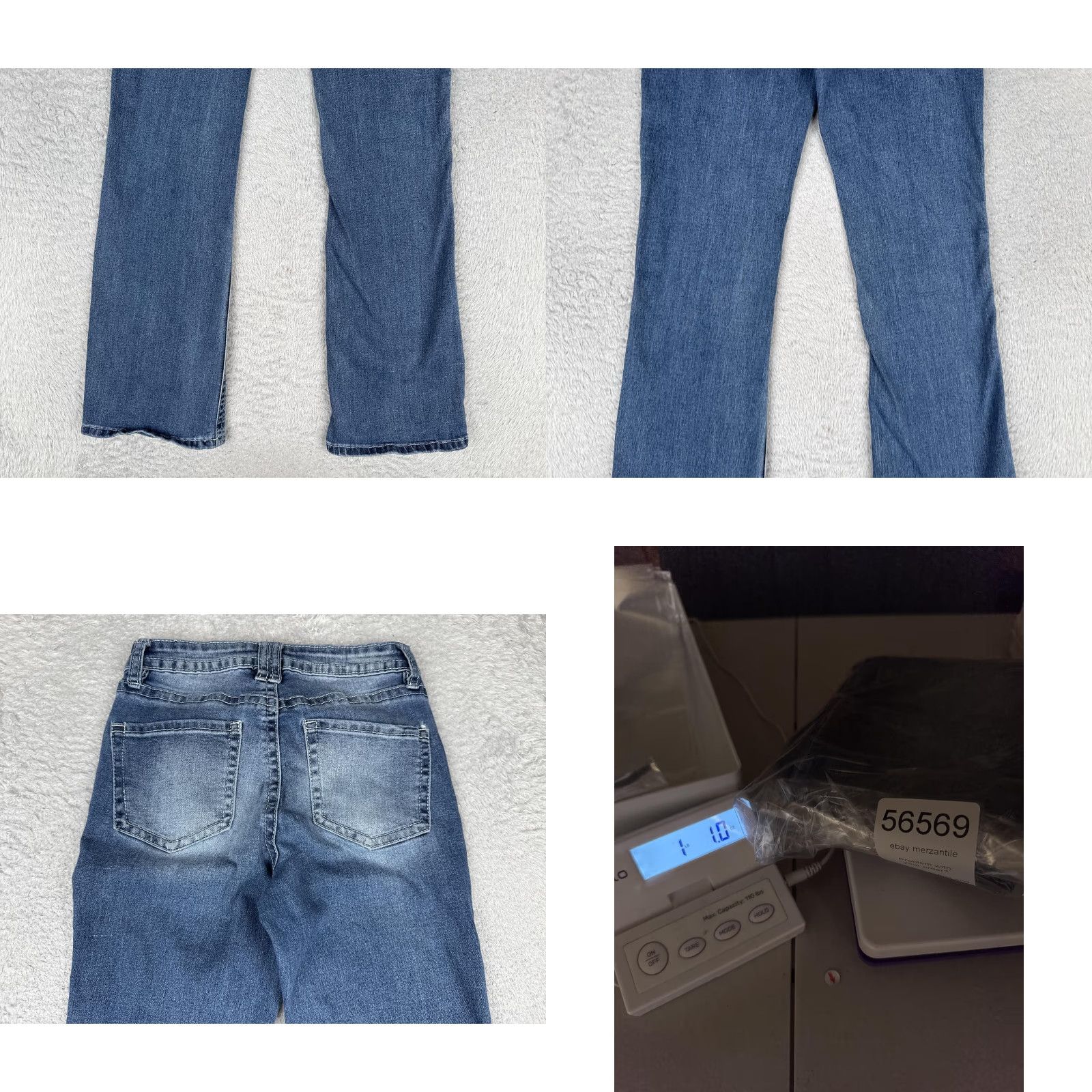 Vintage YMI Bootcut Jeans Juniors 1 Blue Med Wash Low Rise Stretch Distressed 24x30 Womens Jeans 90s Bohemian Size 25" / US 0 / IT 36 - 10 Thumbnail