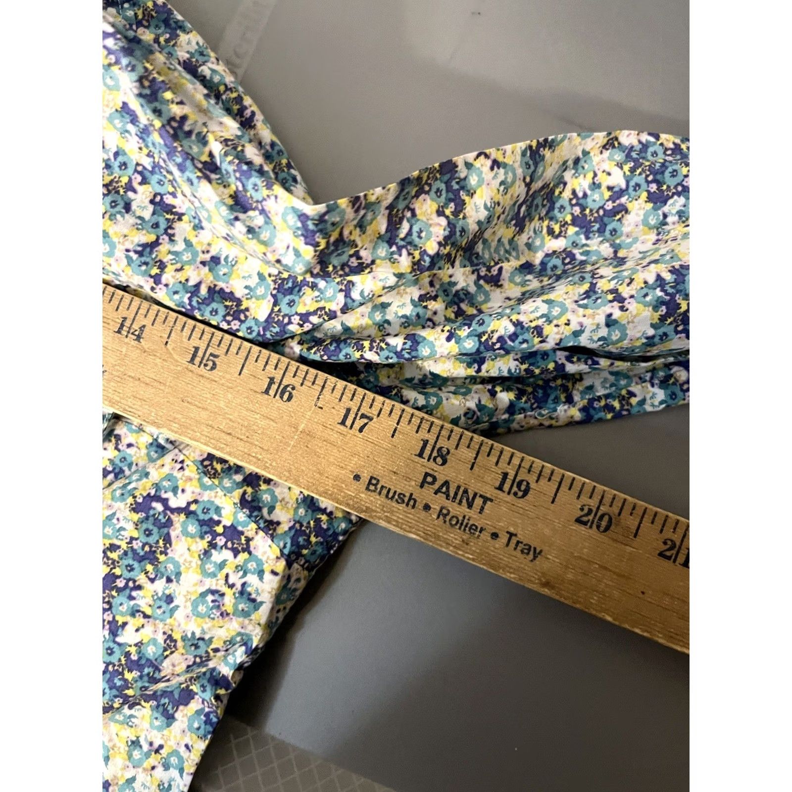 Talbots Talbots Blouse Size 8 Floral Print 1/2 Button Roll Tab Sleeve Cotton Multicolor Womens Long Sleeve Shirt Size M / US 6-8 / IT 42-44 - 5 Thumbnail