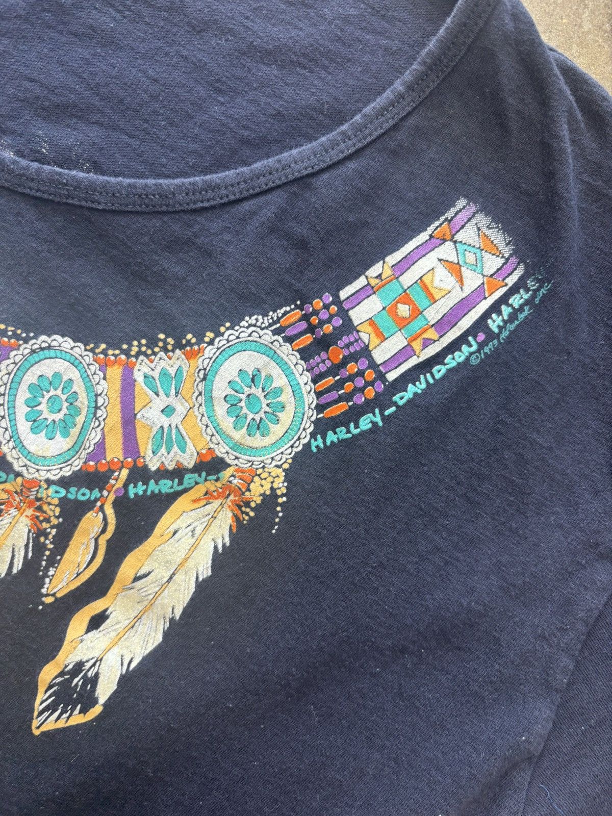 Harley Davidson × Vintage Vintage Harley Davidson Daytona Eagle Tribal Single Stitch Size US XL / EU 56 / 4 - 6 Thumbnail