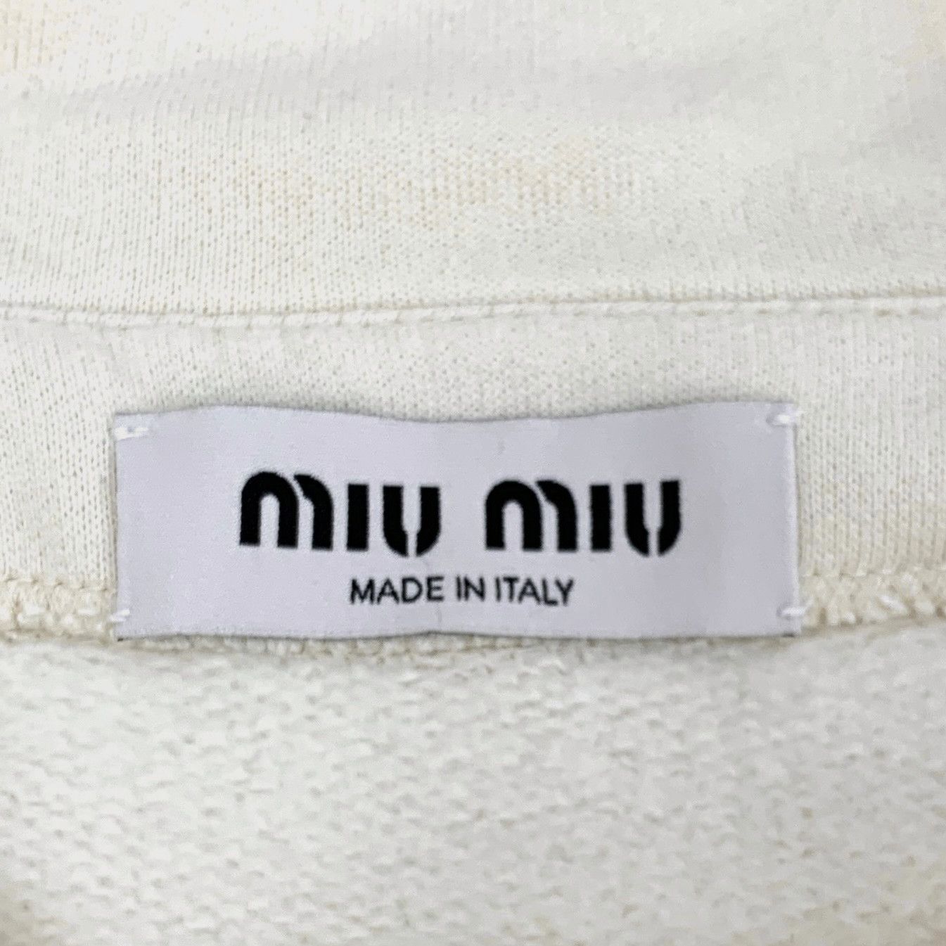 Miu Miu MiuMiu Beige Sleeveless Pullover Sweatshirt (Size S) Size S / US 4 / IT 40 - 2 Thumbnail