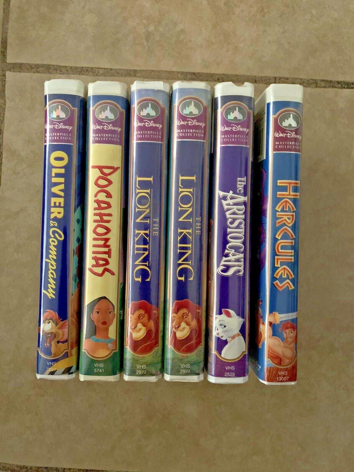 Designer Walt Disney Masterpiece Collection VHS Lot of 6 Movies MINT Size ONE SIZE - 3 Thumbnail