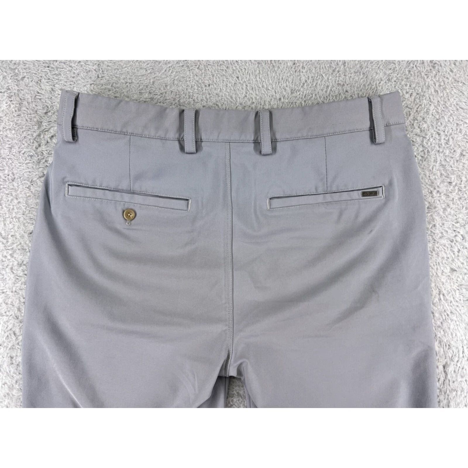 Vintage Greg Norman Shorts Mens 30 Gray Golf Comfort Waistband Polyester Blend Size US 30 / EU 46 - 6 Thumbnail