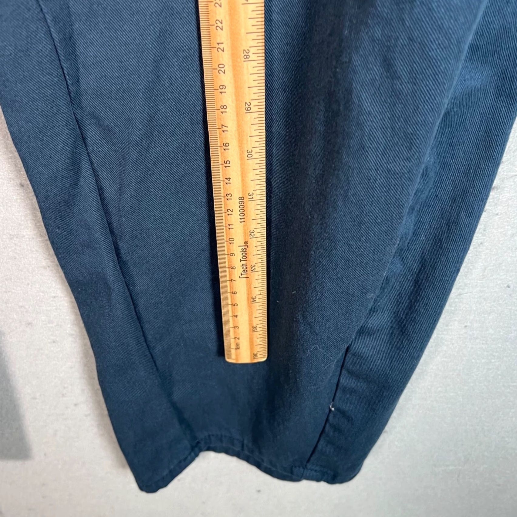 Vintage Out Of Trend Blue High-Waisted Wide-Leg Cotton Pants Womens Size S Size 28" / US 6 / IT 42 - 6 Thumbnail