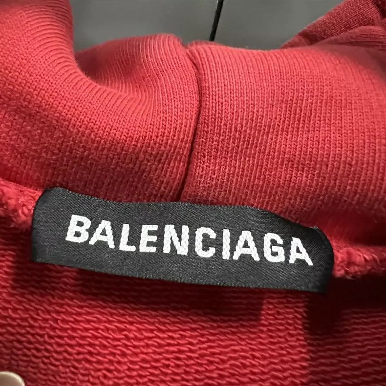 Balenciaga Balenciaga Red Back Printed Large Logo Hoodie Size US S / EU 44-46 / 1 - 3 Thumbnail