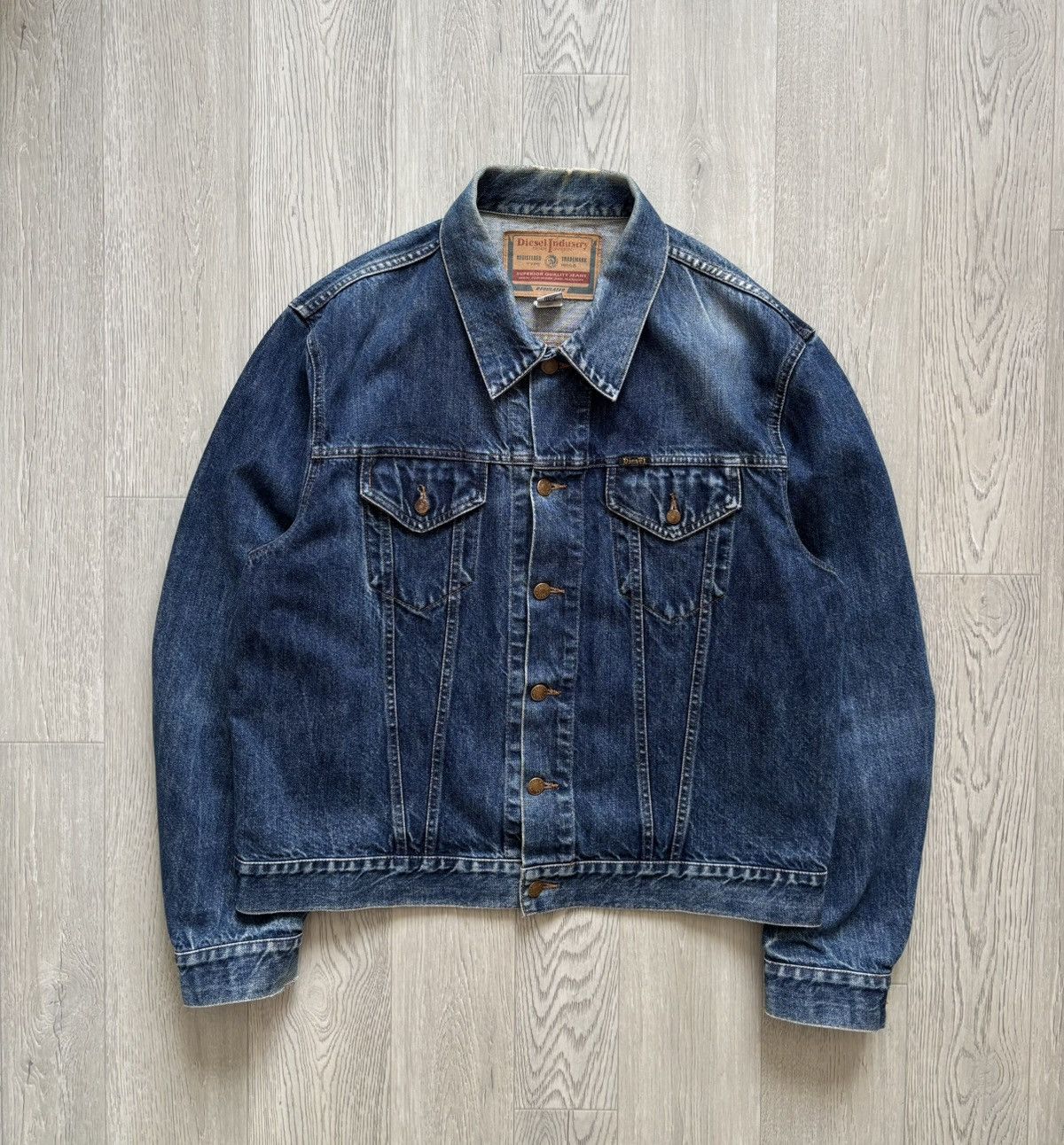 Diesel × Vintage Vintage Diesel Denim Jacket Boxy Fit 90s Italy Size US XL / EU 56 / 4 - 1 Thumbnail