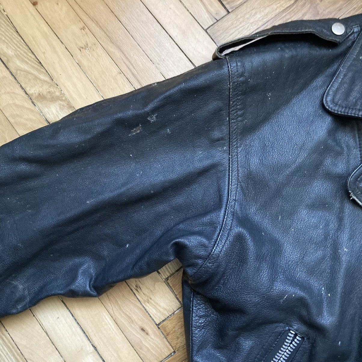 20471120 Vintage 70’s Avant-Garde Punk Leather Biker Jacket Size US M / EU 48-50 / 2 - 6 Thumbnail