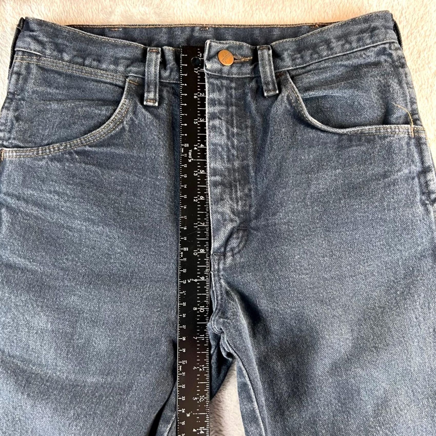 VINTAGE Wrangler 935NAV Cowboy Cut Jeans Mens 30x34 Dark Wash Navy 