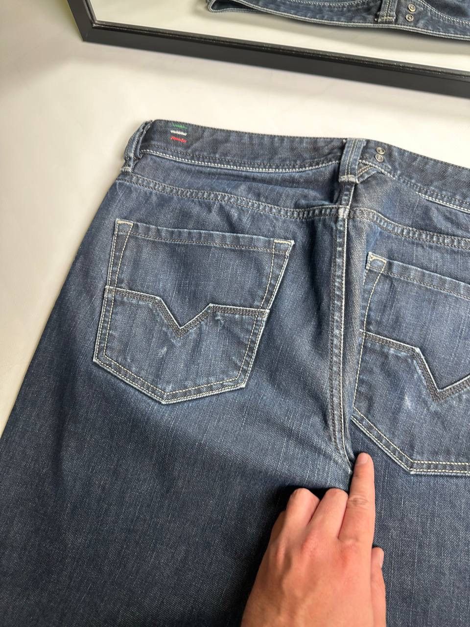 Diesel Vintage 00s Diesel Washed Wide Japan Jeans Streetwear Size US 34 / EU 50 - 8 Thumbnail