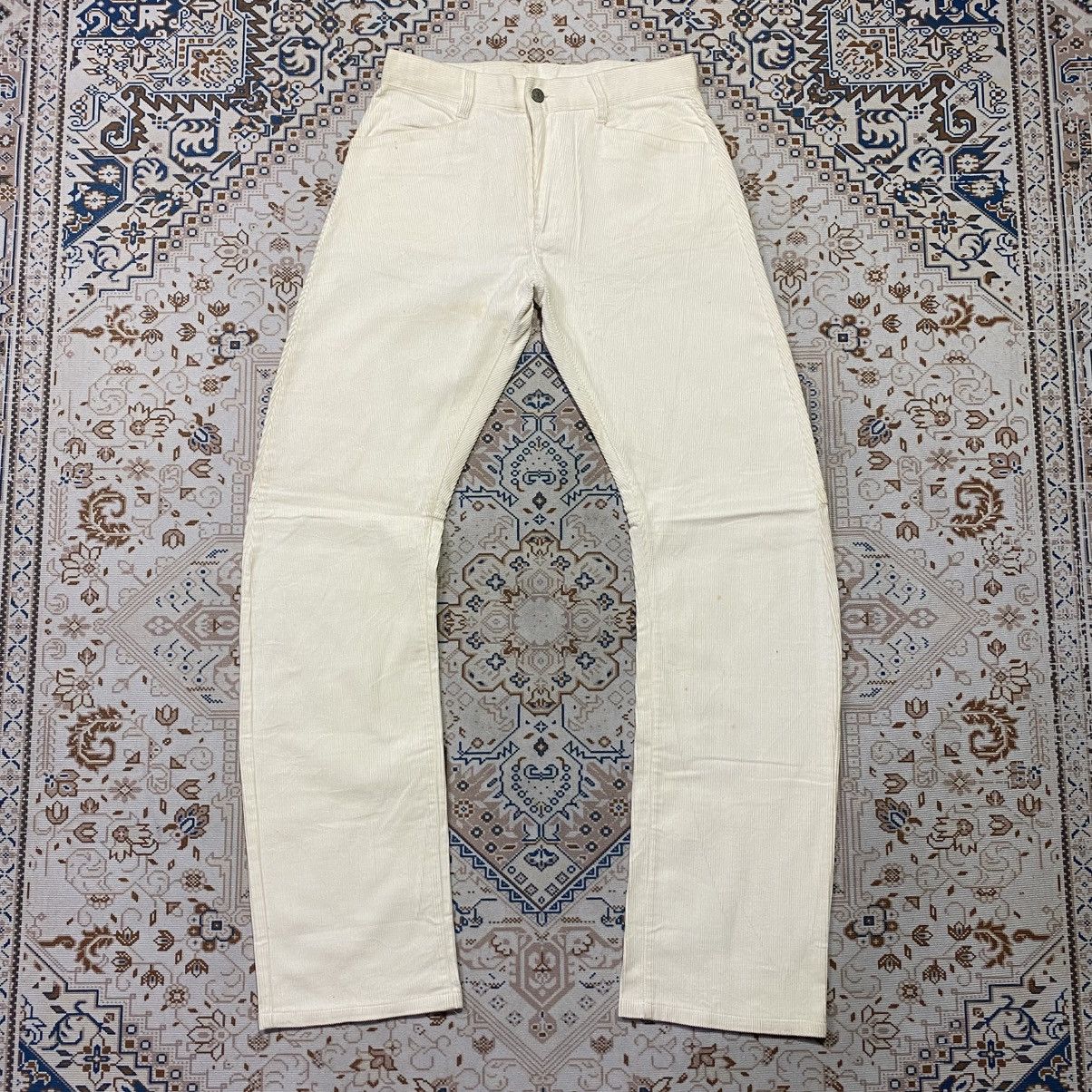 PPFM PPFM Bow Cut White Corduroy Pants Size US 30 / EU 46 - 1 Thumbnail