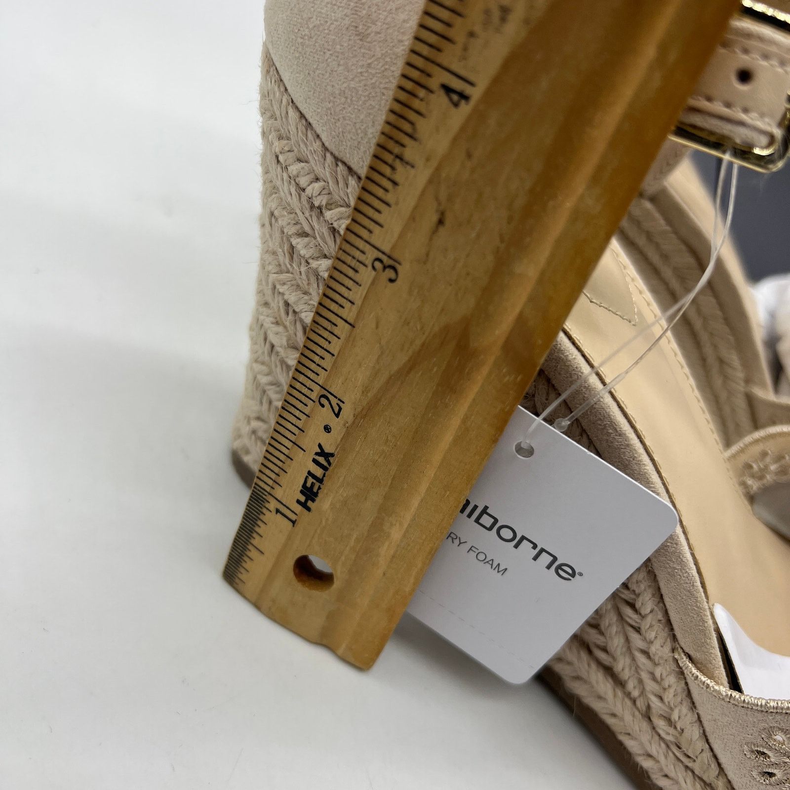 Other Liz Claiborne Morgan Women's Wedge Heels Cream Sand Size 9.5 Size US 9.5 / IT 39.5 - 7 Thumbnail